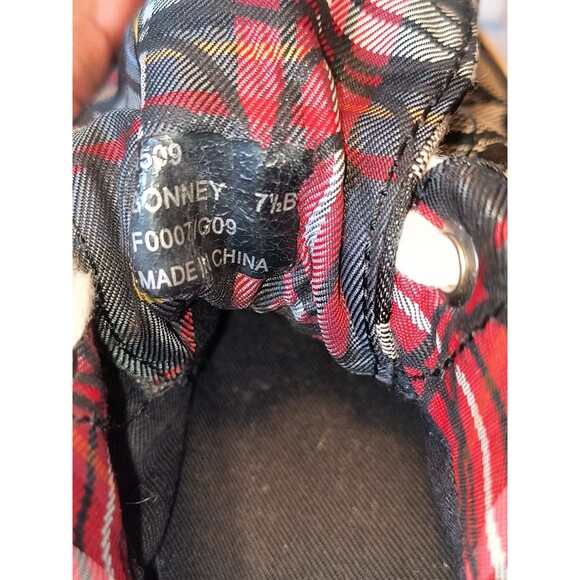 COACH Women's Bonney Hi-Tops Signature Logo W/Plaid Glitter Convertible Shoe 7.5 - Picture 7 of 7